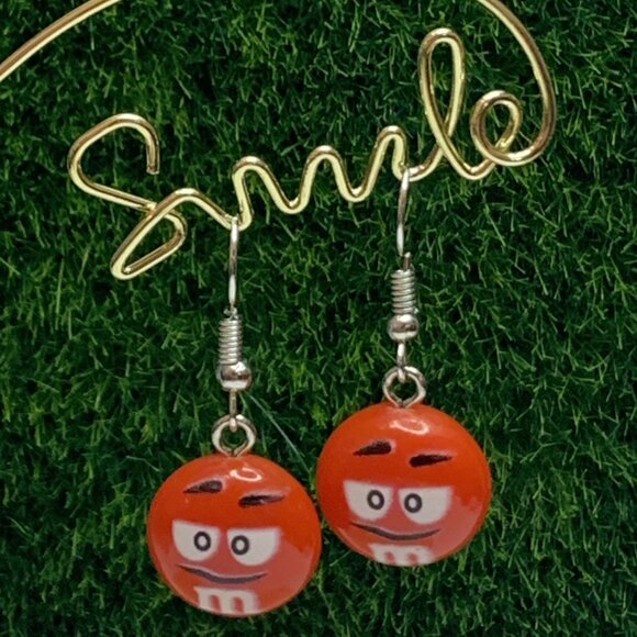M & M Earring, Candy Earring, Gift Idea, Funny Food Earring, Silly Earring - Picture 2 of 4